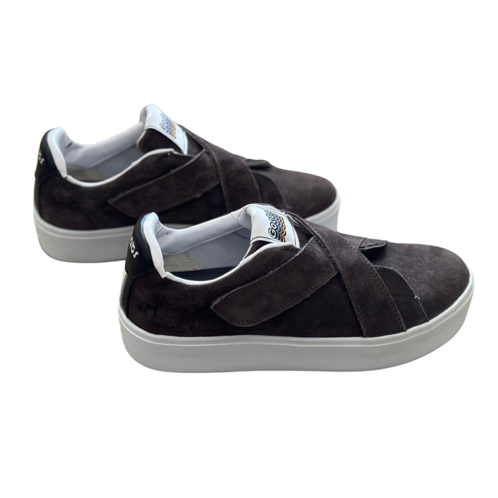 GOATS Suede Platform Velcro Sneakers